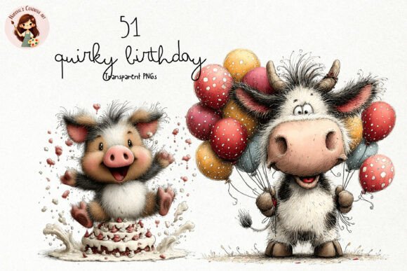 Download Quirky Birthday Animals PNG Clipart - Day Collection