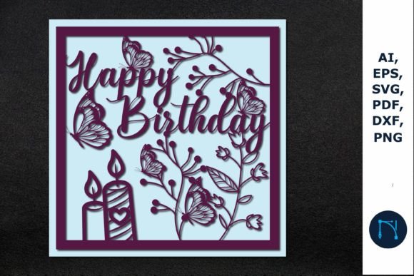 Download Happy Birthday Greeting Card SVG File - Day Collection