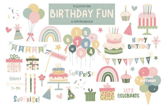 Download Birthday Fun Clipart Set - Day Collection