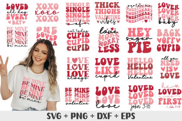 Download Valentine Day SVG Bundle Retro Valentine - Day Collection
