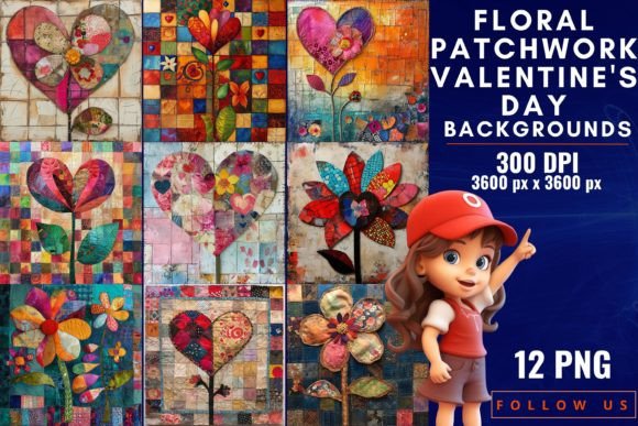 Download Floral Patchwork Valentine's Day - Day Collection