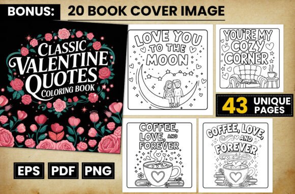 Download Classic Valentine Quotes Coloring Pages - Classic Collection
