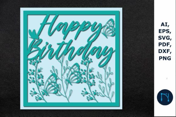 Download Happy Birthday Greeting Card SVG File = - Day Collection