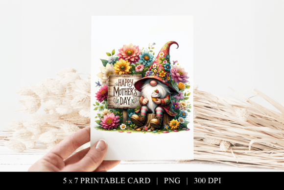 Download Happy Mother's Day Gnome Floral Card - Day Collection