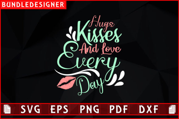 Download Hugs Kisses and-Happy Kiss Day Design - Day Collection