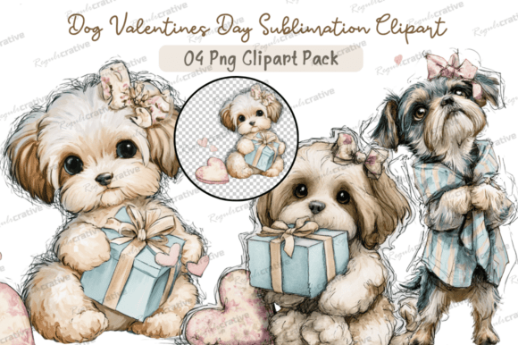 Download Dog Valentines Day Clipart,Whimsical Dog - Day Collection