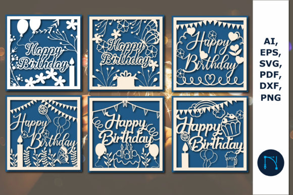 Download Happy Birthday Greeting Card Bundle SVG - Day Collection
