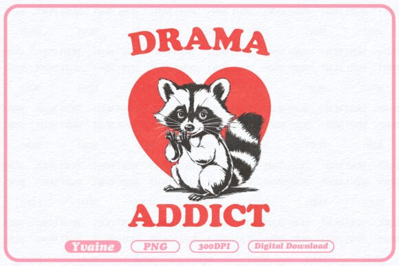 Download Valentine's Day Drama Addict Raccoon PNG - Day Collection