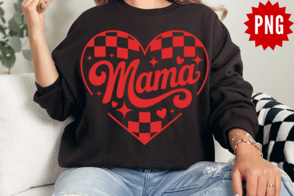 Download Valentines Day Mama Checkered Heart PNG - Day Collection