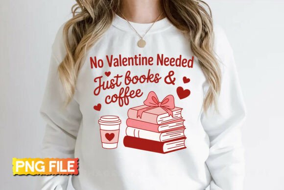 Download Single Valentine's Day Books &amp; CoffeePNG - Day Collection