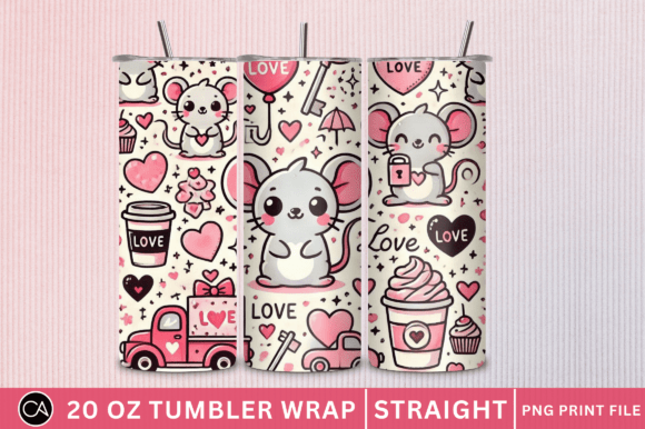 Download Valentine's Day Retro Love 20 Oz Tumbler - Day Collection