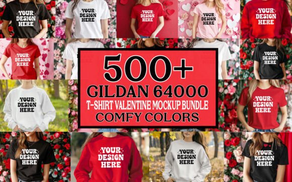 Download Valentines Day T-Shirts Mockup Bundle - Day Collection