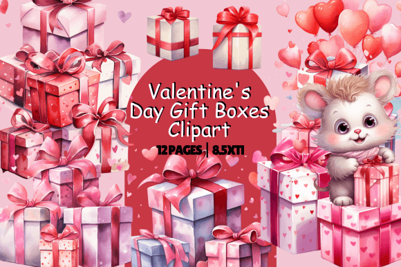 Download Valentine's Day Gift Boxes Clipart - Day Collection