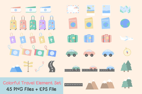 Download Pastel Travel Holiday Decoration - Day Collection