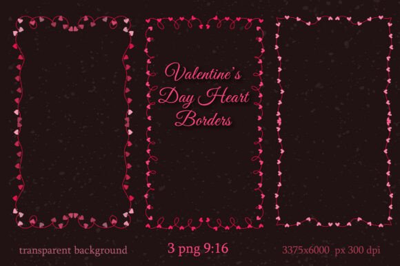 Download Valentine’s Day Heart Borders - Day Collection