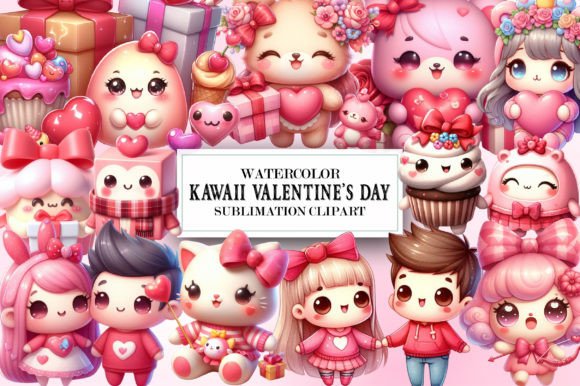 Download Kawaii Valentine's Day Sublimation - Day Collection