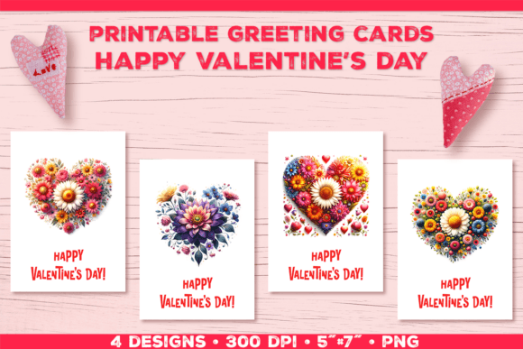Download Floral Heart Valentine’s Day Card - Day Collection