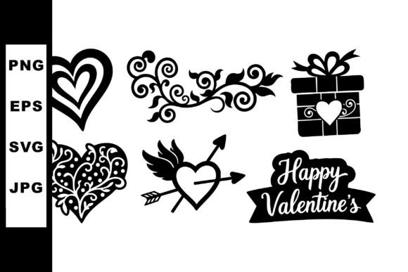 Download Valentine’s Day Heart Designs with Arrow - Day Collection