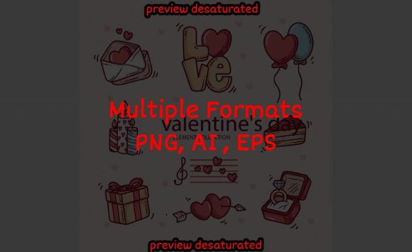 Download Doodle Valentine Day Elements Collection - Day Collection