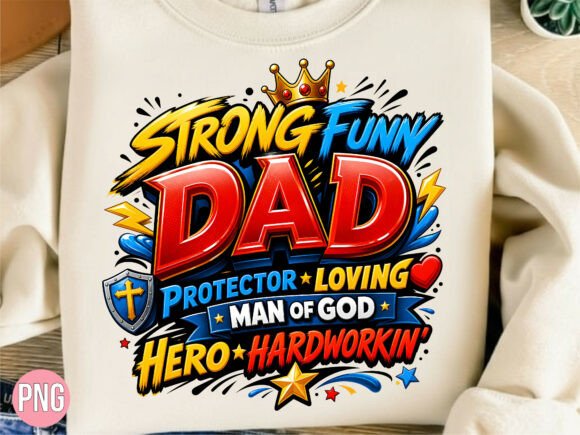 Download Strong Hero Dad Graphic Father's Day PNG - Day Collection