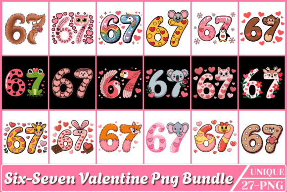 Download Valentine’s Day Six Seven PNG Bundle - Day Collection