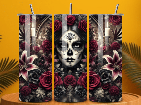 Download Day of the Dead 20oz SkinnyTumbler Wrap - Day Collection