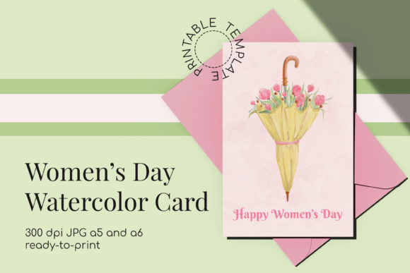 Download Women's Day Watercolor Printable Card - Day Collection