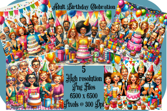 Download Whimsical Adult Birthday Celebration 5 - Day Collection