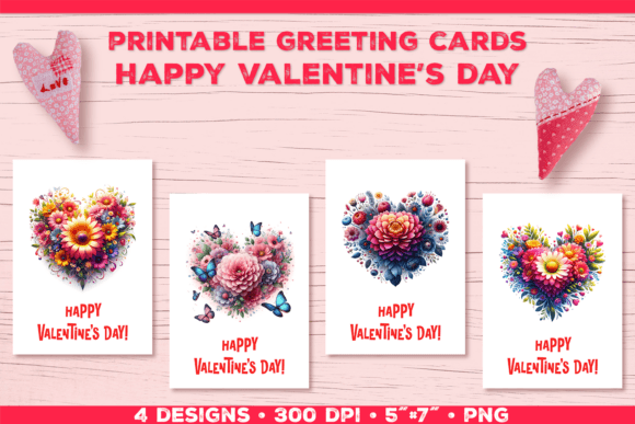 Download Floral Heart Valentine’s Day Card - Day Collection
