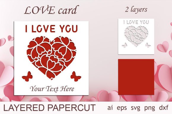 Download Valentines Day Card Papercut, Love Card - Day Collection