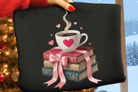 Download Books and Coffee Valentines Day PNG Desi - Day Collection