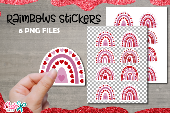 Download Valentine's Day Raimbows for Stickers - Day Collection