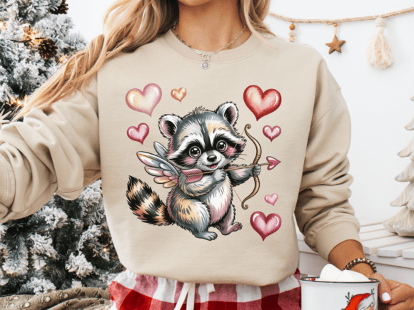Download Cupid Raccoon PNG, Valentines Day Shirt - Day Collection