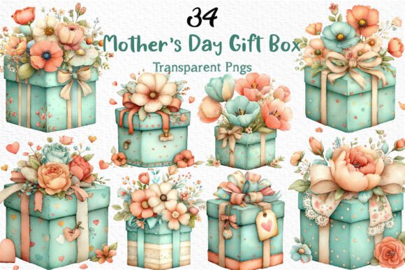 Download Mother’s Day Gift Box Clipart PNG - Day Collection