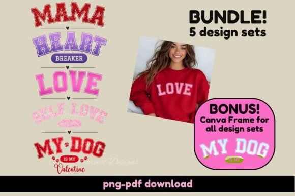 Download Valentine’s Day Design Bundle, 5 Designs - Day Collection