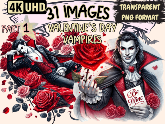Download Valentine's Day Vampires Clipart P1 - Day Collection