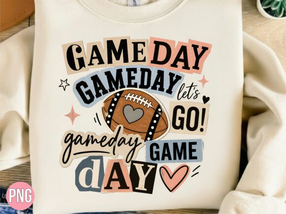 Download Retro Football Game Day Typography PNG - Day Collection