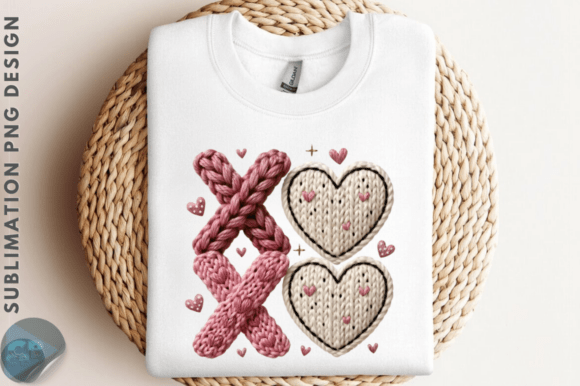 Download XOXO Crochet Yarn Valentine's Day PNG - Day Collection