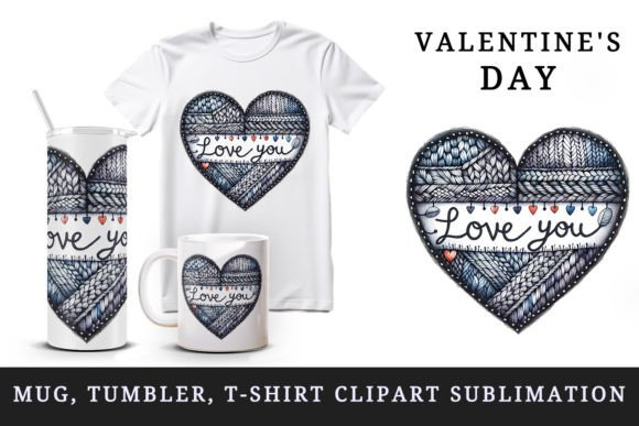 Download Valentine's Day Heart Mug Wrap Clipart - Day Collection