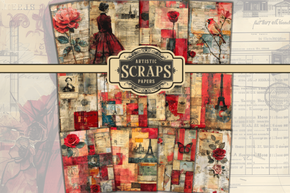 Download Printable Romantic Antique Ledger Papers - Premium Resources