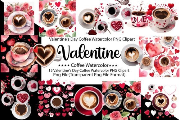 Download Valentine's Day Coffee Watercolor PNG B - Day Collection