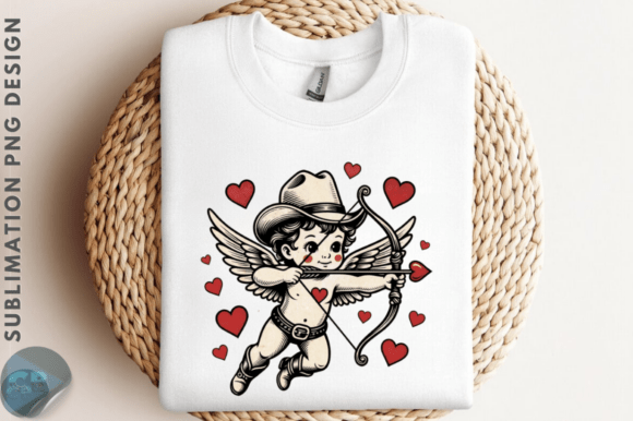 Download Retro Cowboy Cupid Valentine S Day PNG - Day Collection