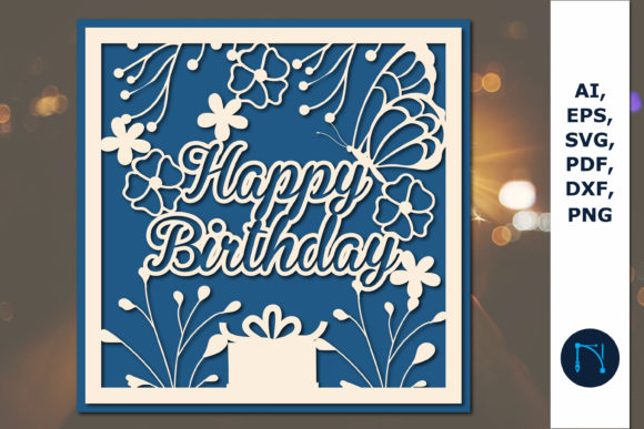 Download Happy Birthday Greeting Card Paper SVG - Day Collection