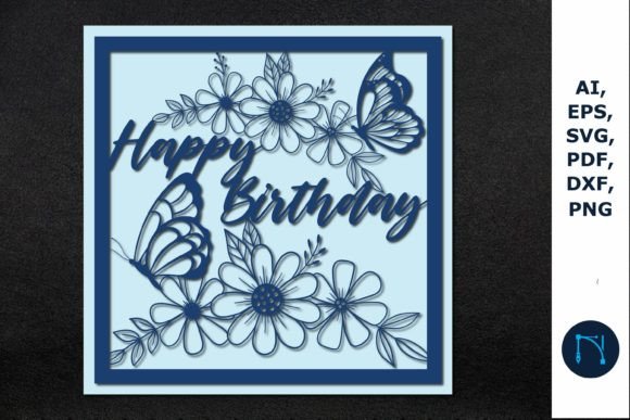 Download Happy Birthday Greeting Card SVG File = - Day Collection